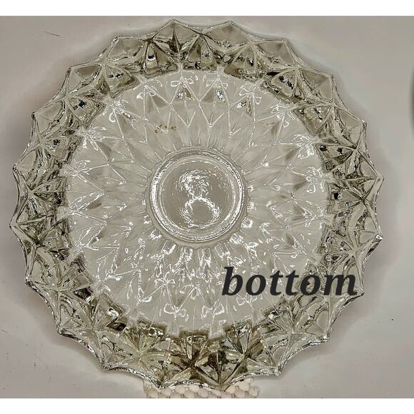 VTG Lead Crystal Ashtray Heavy Decorative Glass Cigarette Cigar 4 Seats - Picture 3 of 5